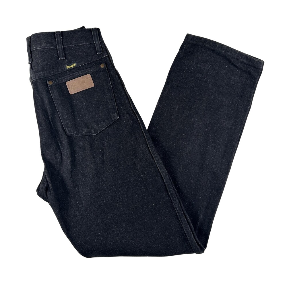 Vintage Wrangler Jeans Womens 11x32 Black Denim Regular Straight USA 13MBKC 90s